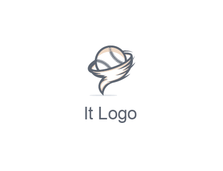 baseball in a tornado logo