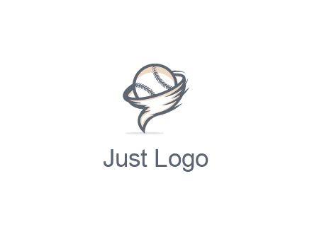 baseball in a tornado logo