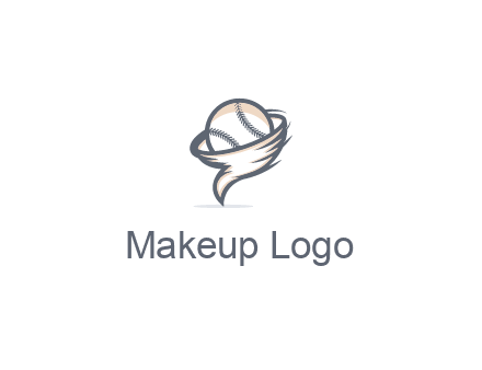 baseball in a tornado logo