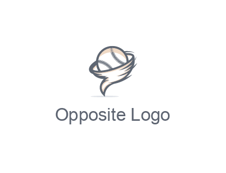 baseball in a tornado logo