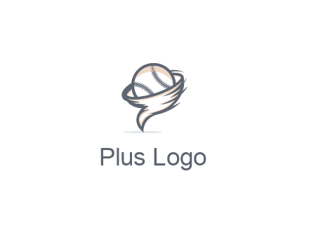 baseball in a tornado logo