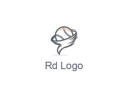 baseball in a tornado logo