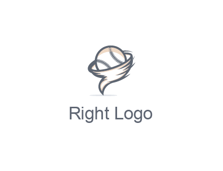 baseball in a tornado logo