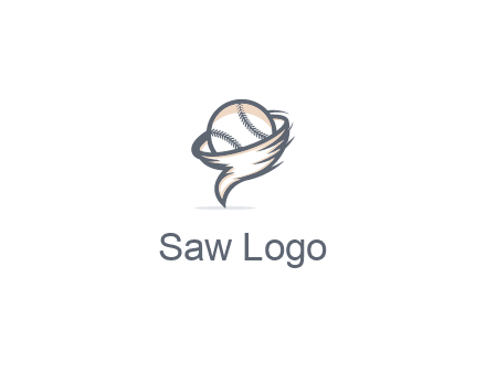 baseball in a tornado logo