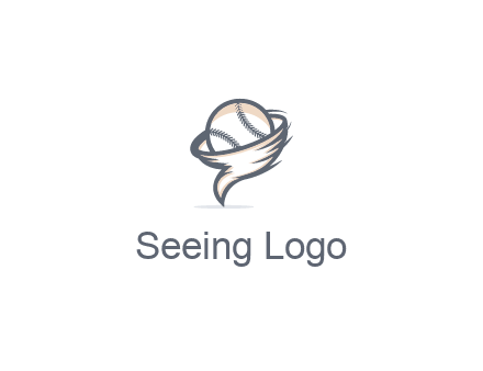 baseball in a tornado logo