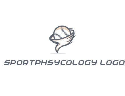baseball in a tornado logo