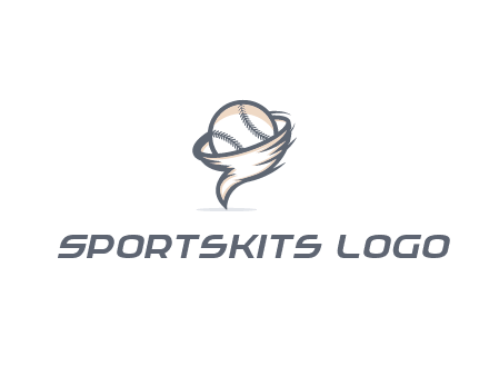 baseball in a tornado logo