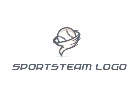 baseball in a tornado logo