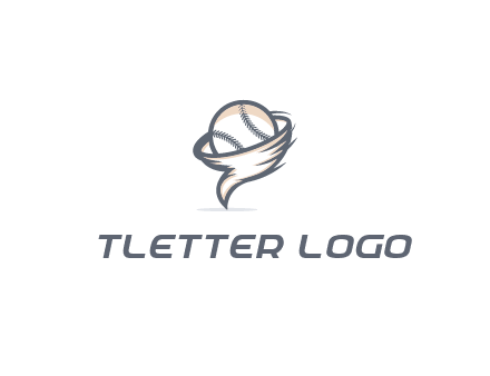 baseball in a tornado logo
