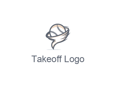 baseball in a tornado logo