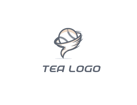 baseball in a tornado logo