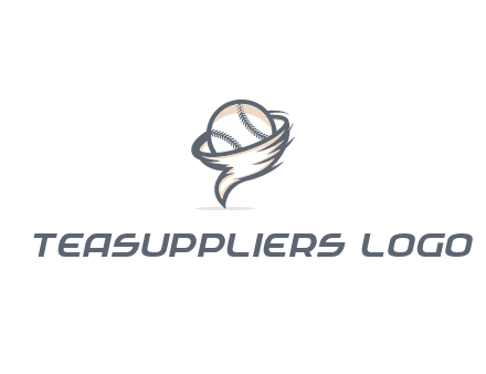 baseball in a tornado logo