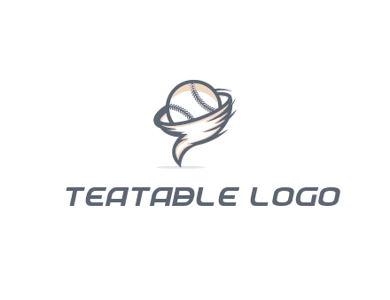 baseball in a tornado logo