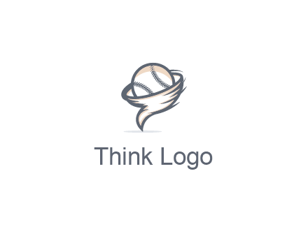 baseball in a tornado logo