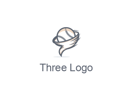 baseball in a tornado logo