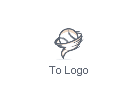 baseball in a tornado logo