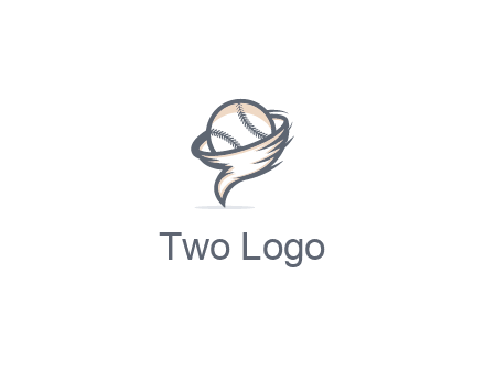 baseball in a tornado logo