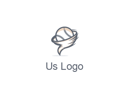 baseball in a tornado logo