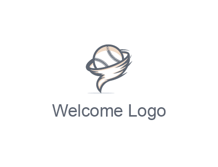 baseball in a tornado logo