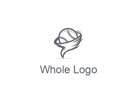 baseball in a tornado logo