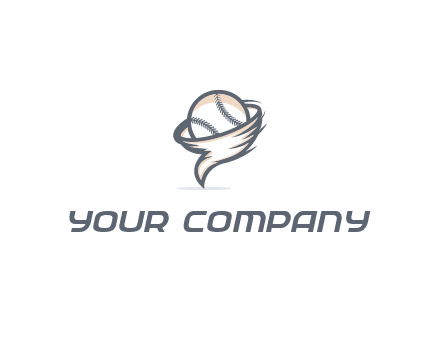 baseball in a tornado logo
