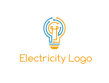 IT logo with circuit cables forming a light bulb