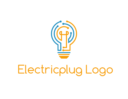 IT logo with circuit cables forming a light bulb