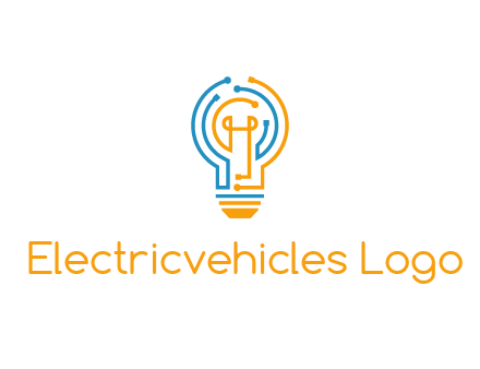 IT logo with circuit cables forming a light bulb