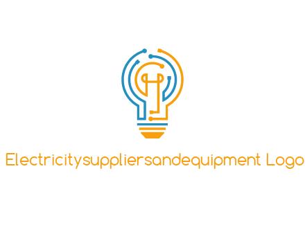 IT logo with circuit cables forming a light bulb