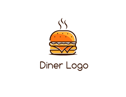 steaming burger logo