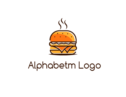 steaming burger logo