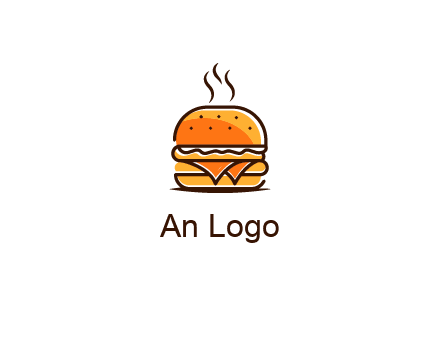 steaming burger logo