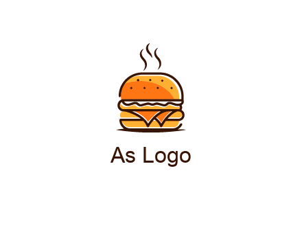 steaming burger logo