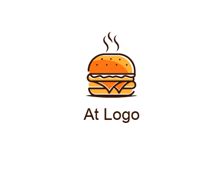 steaming burger logo