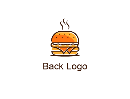 steaming burger logo