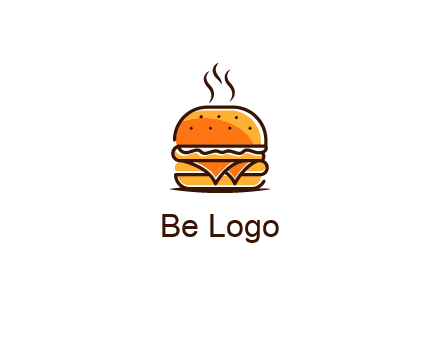 steaming burger logo