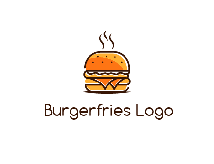 steaming burger logo
