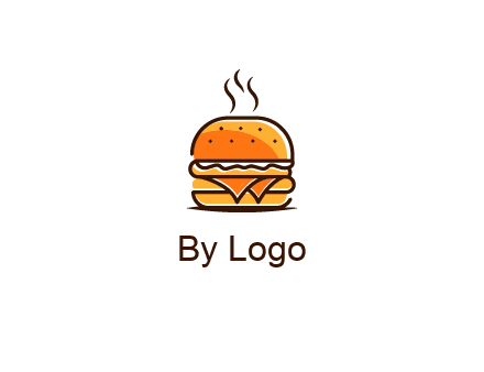 steaming burger logo