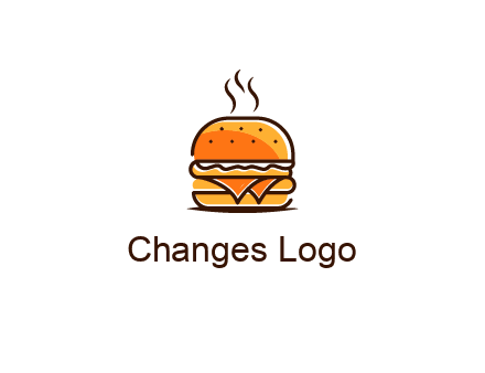 steaming burger logo