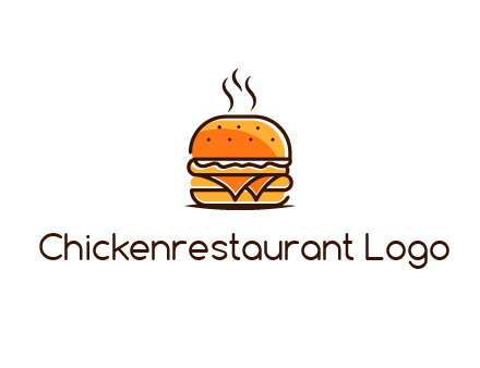 steaming burger logo