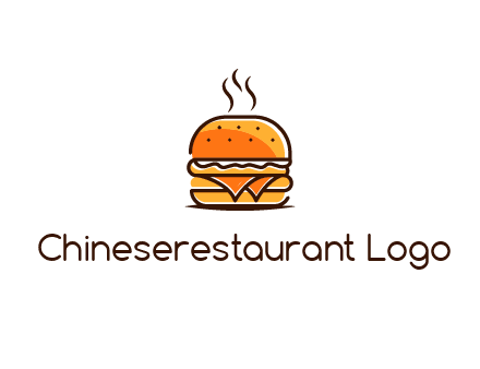 steaming burger logo