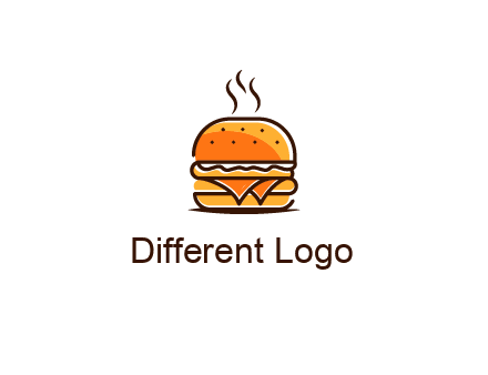 steaming burger logo
