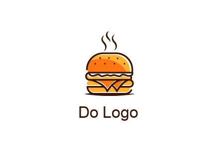 steaming burger logo