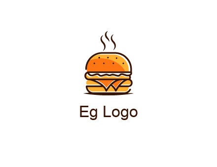 steaming burger logo