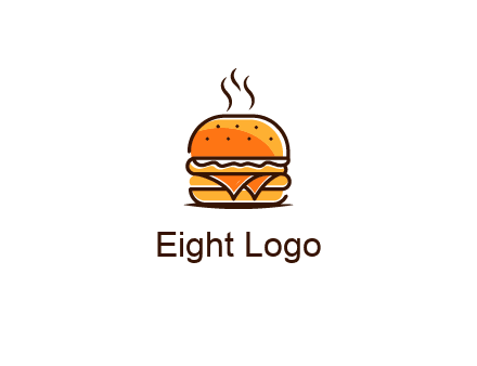 steaming burger logo