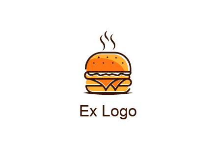 steaming burger logo