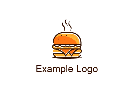 steaming burger logo