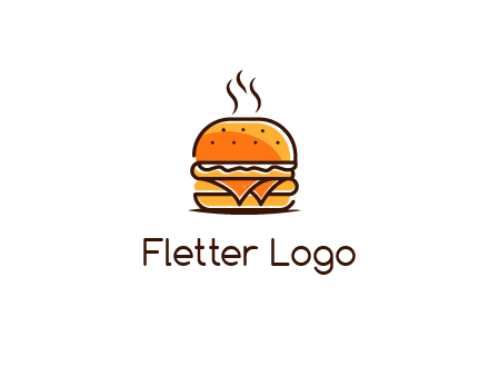 steaming burger logo