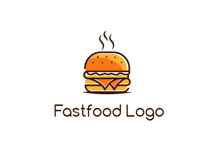 steaming burger logo