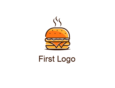steaming burger logo